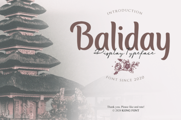 Baliday: A Playful Handwritten Font for Creative Projects