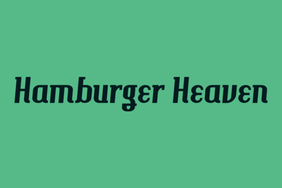 Hamburger Heaven: A Vintage Serif with Timeless Appeal