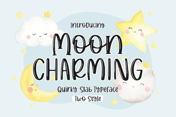 Moon Charming: A Quirky Duo Font for Playful & Warm Designs
